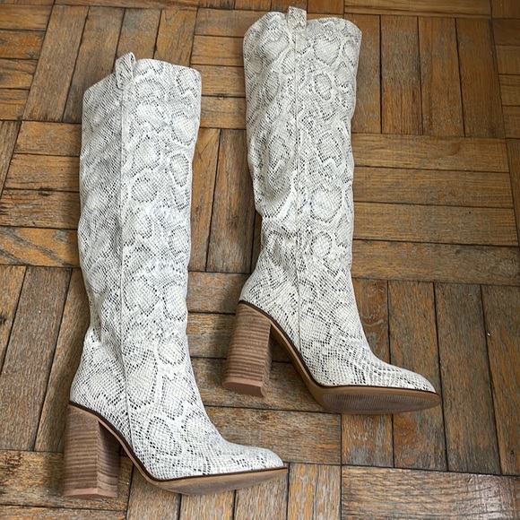 Altar'd State Shoes - Snake print tall boots - Altar’d State